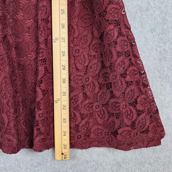 NWT Wisp Kalia Dress Size 2 Burgandy Lace Sleeveless - Picture 16 of 16